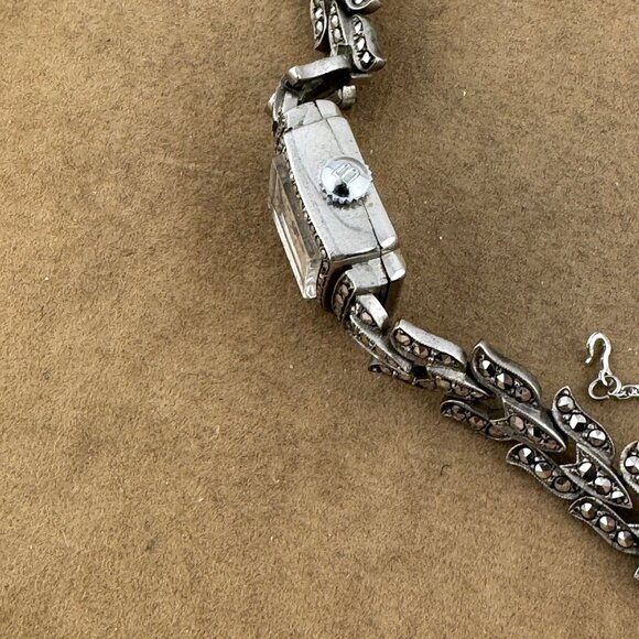 Vintage Elegant 1950's Bucherer Ladies Swiss Made Marcasite Watch - Picture 5 of 8